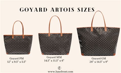 difference between pm and gm goyard|Goyard size pm or gm.